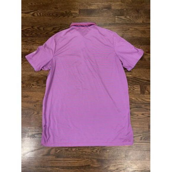 RLX Ralph‎ Lauren Stripes Golf Polo Shirt Men Large Pink Blue - Picture 7 of 7